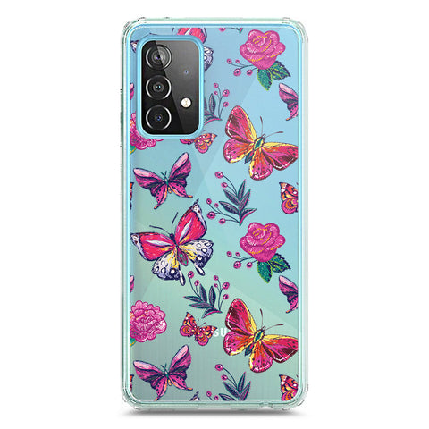 Samsung Galaxy A52 Cover - O'Nation Butterfly Dreams Series 1 - Clear Phone Case - Soft Silicon Borders