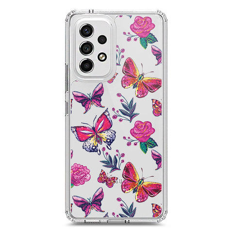 Samsung Galaxy A53 5G Cover - O'Nation Butterfly Dreams Series 1 - Clear Phone Case - Soft Silicon Borders