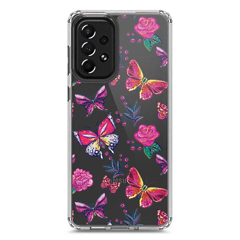 Samsung Galaxy A73 5G Cover - O'Nation Butterfly Dreams Series 1 - Clear Phone Case - Soft Silicon Borders