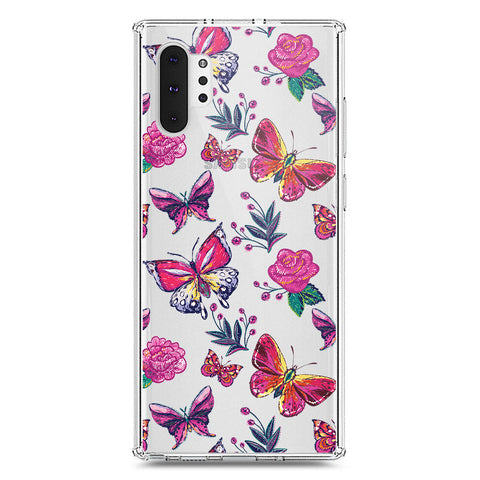 Samsung Galaxy Note 10 Plus Cover - O'Nation Butterfly Dreams Series 1 - Clear Phone Case - Soft Silicon Borders