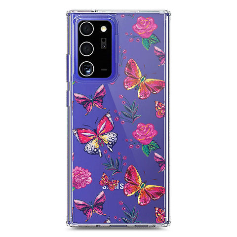 Samsung Galaxy Note 20 Ultra Cover - O'Nation Butterfly Dreams Series 1 - Clear Phone Case - Soft Silicon Borders