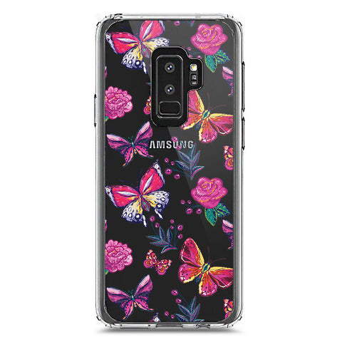 Samsung Galaxy S9 Plus Cover - O'Nation Butterfly Dreams Series 1 - Clear Phone Case - Soft Silicon Borders