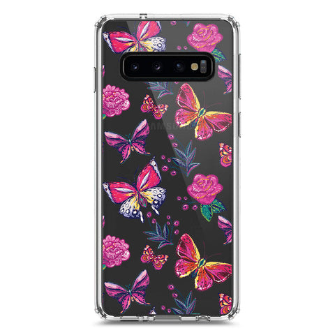 Samsung Galaxy S10 Cover - O'Nation Butterfly Dreams Series 1 - Clear Phone Case - Soft Silicon Borders