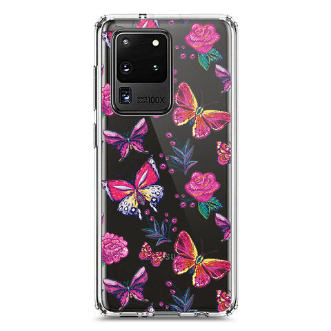 Samsung Galaxy S20 Ultra Cover - O'Nation Butterfly Dreams Series 1 - Clear Phone Case - Soft Silicon Borders