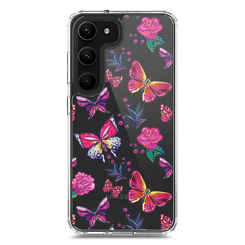 Samsung Galaxy S23 Plus 5G Cover - O'Nation Butterfly Dreams Series 1 - Clear Phone Case - Soft Silicon Borders