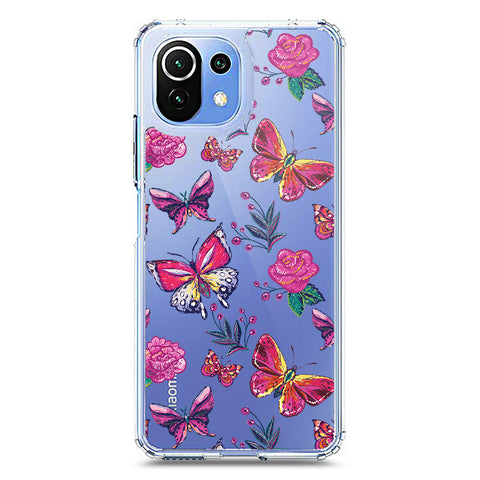 Xiaomi Mi 11 Lite Cover - O'Nation Butterfly Dreams Series 1 - Clear Phone Case - Soft Silicon Borders