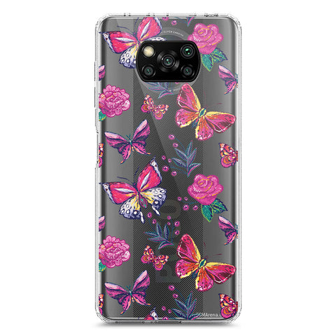 Xiaomi Poco X3 Cover - O'Nation Butterfly Dreams Series 1 - Clear Phone Case - Soft Silicon Borders
