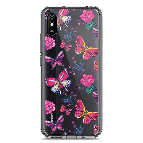 Xiaomi Redmi 9i Cover - O'Nation Butterfly Dreams Series 1 - Clear Phone Case - Soft Silicon Borders