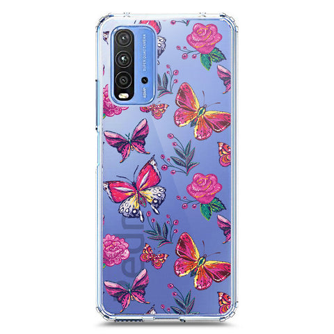 Xiaomi Redmi Note 9 4G Cover - O'Nation Butterfly Dreams Series 1 - Clear Phone Case - Soft Silicon Borders