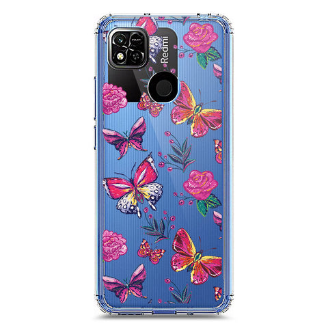 Xiaomi Redmi 10A Cover - O'Nation Butterfly Dreams Series 1 - Clear Phone Case - Soft Silicon Borders