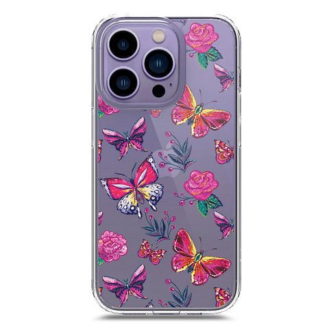iPhone 14 Pro Max Cover - O'Nation Butterfly Dreams Series 1 - Clear Phone Case - Soft Silicon Borders