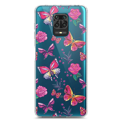 Xiaomi Redmi Note 9S Cover - O'Nation Butterfly Dreams Series 1 - Clear Phone Case - Soft Silicon Borders