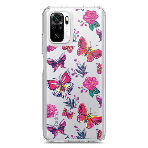 Xiaomi Redmi Note 10S Cover - O'Nation Butterfly Dreams Series 1 - Clear Phone Case - Soft Silicon Borders