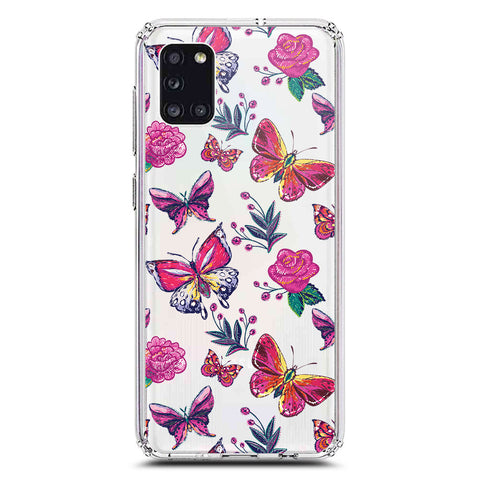 Samsung Galaxy A31 Cover - O'Nation Butterfly Dreams Series 1 - Clear Phone Case - Soft Silicon Borders