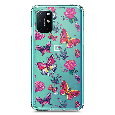 OnePlus 8T Cover - O'Nation Butterfly Dreams Series 1 - Clear Phone Case - Soft Silicon Borders