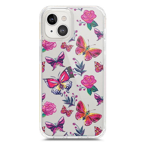iPhone 14 Cover - O'Nation Butterfly Dreams Series 1 - Clear Phone Case - Soft Silicon Borders