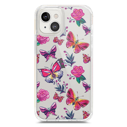 iPhone 13 Mini Cover - O'Nation Butterfly Dreams Series 1 - Clear Phone Case - Soft Silicon Borders