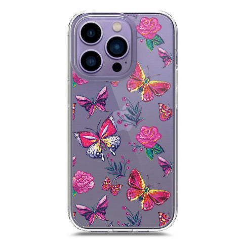 iPhone 14 Pro Cover - O'Nation Butterfly Dreams Series 1 - Clear Phone Case - Soft Silicon Borders