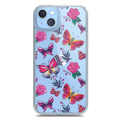 iPhone 14 Plus Cover - O'Nation Butterfly Dreams Series 1 - Clear Phone Case - Soft Silicon Borders