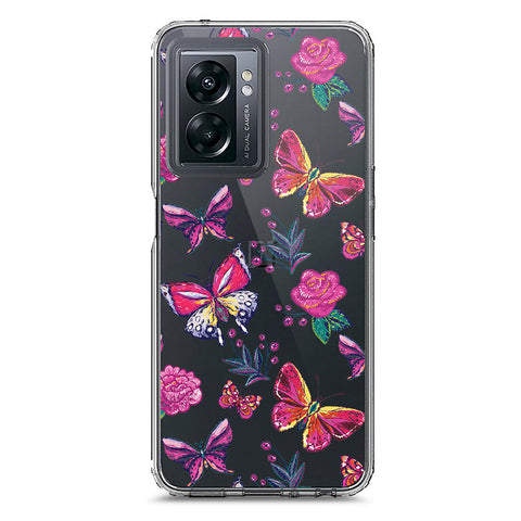 Oppo A57 5G Cover - O'Nation Butterfly Dreams Series 1 - Clear Phone Case - Soft Silicon Borders