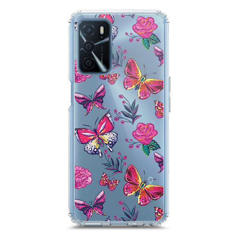 Oppo A55 5G Cover - O'Nation Butterfly Dreams Series 1 - Clear Phone Case - Soft Silicon Borders