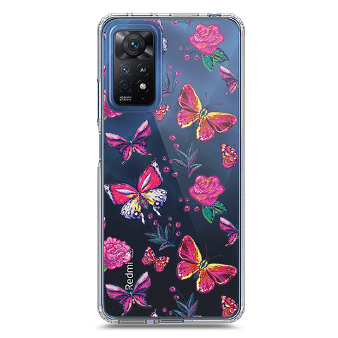 Xiaomi Redmi Note 11 pro Cover - O'Nation Butterfly Dreams Series 1 - Clear Phone Case - Soft Silicon Borders