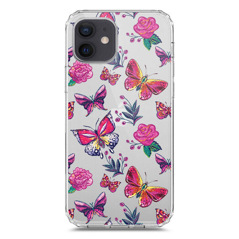 iPhone 12 Pro Cover - O'Nation Butterfly Dreams Series 1 - Clear Phone Case - Soft Silicon Borders