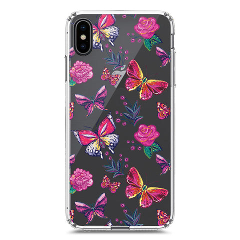 iPhone XS Max Cover - O'Nation Butterfly Dreams Series 1 - Clear Phone Case - Soft Silicon Borders