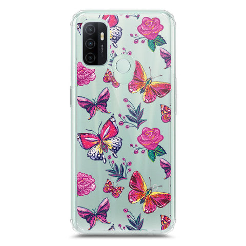 Oppo A53s Cover - O'Nation Butterfly Dreams Series 1 - Clear Phone Case - Soft Silicon Borders