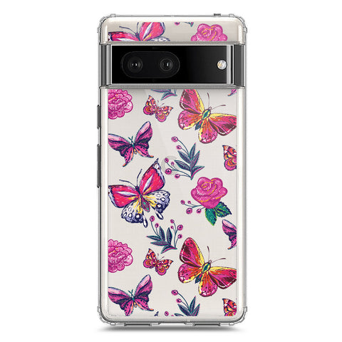 Google Pixel 7 Cover - O'Nation Butterfly Dreams Series 1 - Clear Phone Case - Soft Silicon Borders