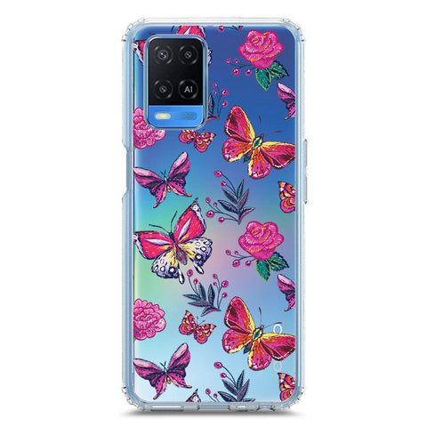 Oppo A54 4G Cover - O'Nation Butterfly Dreams Series 1 - Clear Phone Case - Soft Silicon Borders