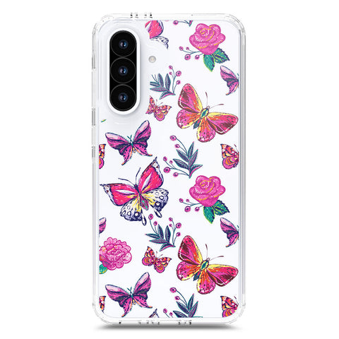 Samsung Galaxy M17 Cover - O'Nation Butterfly Dreams Series 1 - Clear Phone Case - Soft Silicon Borders