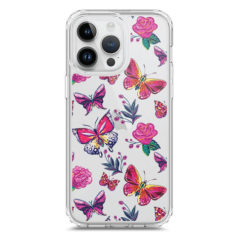 iPhone 15 Pro Cover - O'Nation Butterfly Dreams Series 1 - Clear Phone Case - Soft Silicon Borders