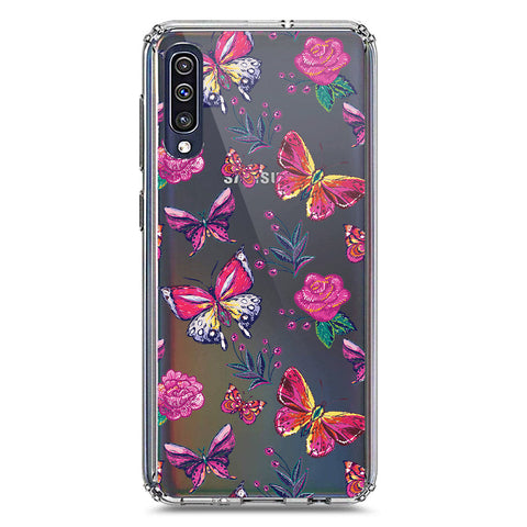 Samsung Galaxy A50 Cover - O'Nation Butterfly Dreams Series 1 - Clear Phone Case - Soft Silicon Borders