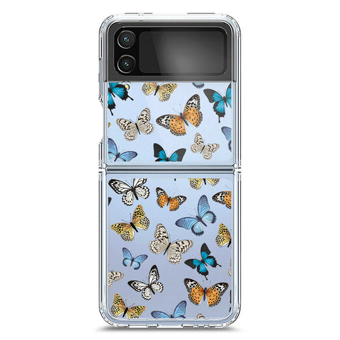 Samsung Galaxy Z Flip 3 5G Cover - O'Nation Butterfly Dreams Series 1 - Clear Phone Case - Soft Silicon Borders