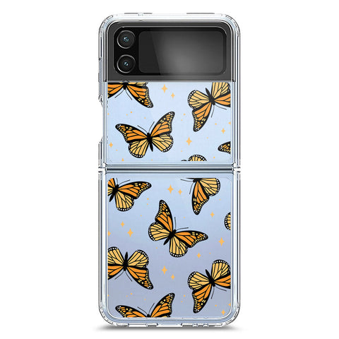 Samsung Galaxy Z Flip 4 5G Cover - O'Nation Butterfly Dreams Series 1 - Clear Phone Case - Soft Silicon Borders
