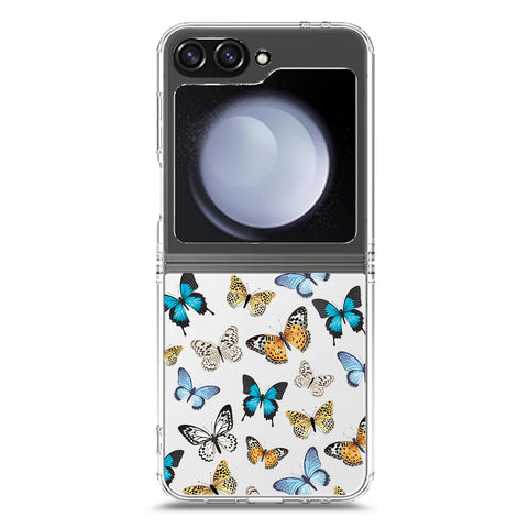 Samsung Galaxy Z Flip 6 Cover - O'Nation Butterfly Dreams Series 1 - Clear Phone Case - Soft Silicon Borders