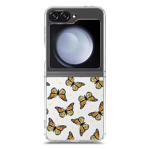 Samsung Galaxy Z Flip 6 Cover - O'Nation Butterfly Dreams Series 1 - Clear Phone Case - Soft Silicon Borders