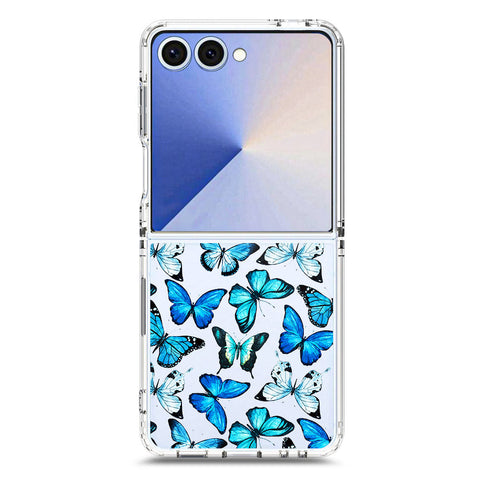 Samsung Galaxy Z Flip 7 Cover - O'Nation Butterfly Dreams Series 1 - Clear Phone Case - Soft Silicon Borders