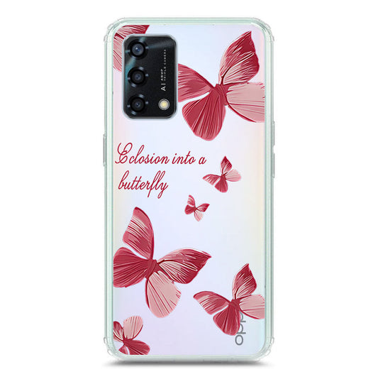 Oppo F19 Cover - O'Nation Butterfly Dreams Series 2 - Clear Phone Case - Soft Silicon Borders