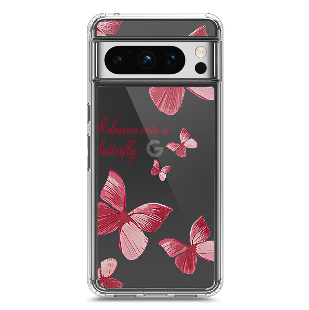 Google Pixel 8 Pro Cover - O'Nation Butterfly Dreams Series 2 - Clear Phone Case - Soft Silicon Borders