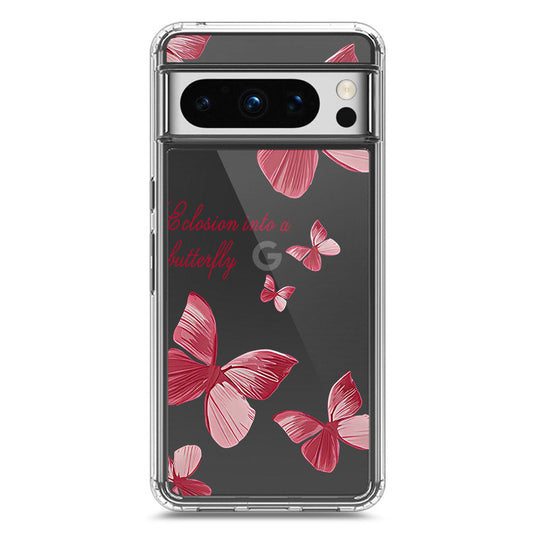 Google Pixel 8 Pro Cover - O'Nation Butterfly Dreams Series 2 - Clear Phone Case - Soft Silicon Borders
