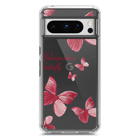 Google Pixel 8 Pro Cover - O'Nation Butterfly Dreams Series 2 - Clear Phone Case - Soft Silicon Borders