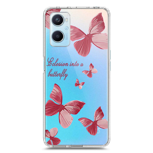 Oppo A96 4G Cover - O'Nation Butterfly Dreams Series 2 - Clear Phone Case - Soft Silicon Borders