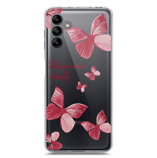 Samsung Galaxy A04s Cover - O'Nation Butterfly Dreams Series 2 - Clear Phone Case - Soft Silicon Borders