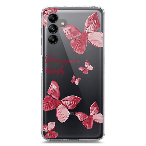 Samsung Galaxy A04s Cover - O'Nation Butterfly Dreams Series 2 - Clear Phone Case - Soft Silicon Borders