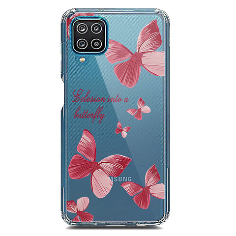 Samsung Galaxy A12 Nacho Cover - O'Nation Butterfly Dreams Series 2 - Clear Phone Case - Soft Silicon Borders