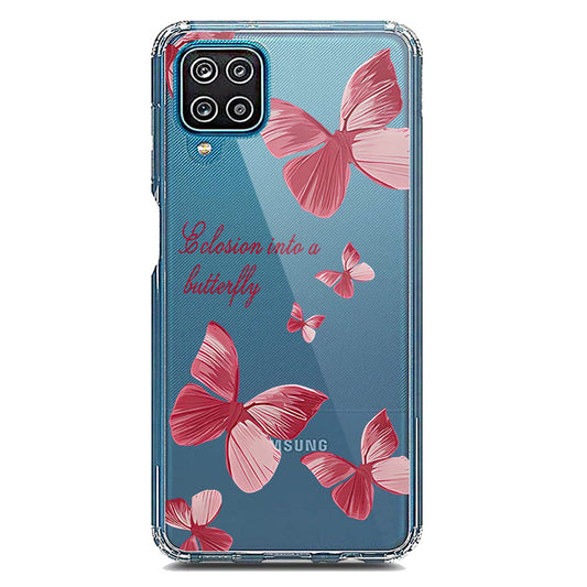 Samsung Galaxy A12 Cover - O'Nation Butterfly Dreams Series 2 - Clear Phone Case - Soft Silicon Borders