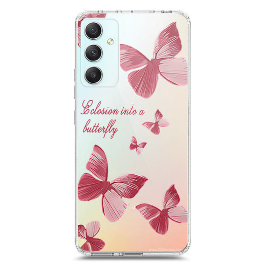 Samsung Galaxy A34 5G Cover - O'Nation Butterfly Dreams Series 2 - Clear Phone Case - Soft Silicon Borders