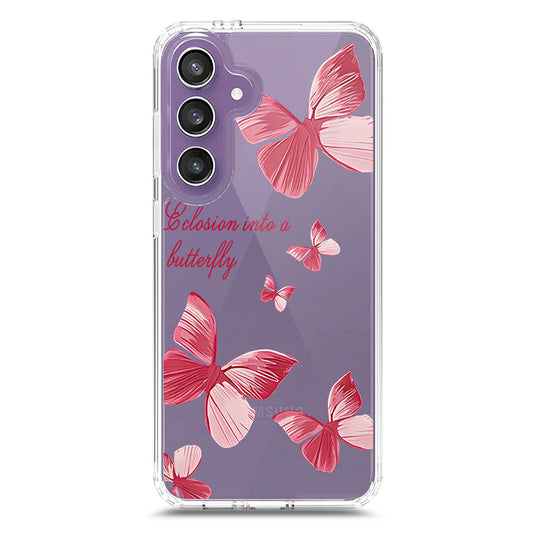 Samsung Galaxy S25 Plus Cover - O'Nation Butterfly Dreams Series 2 - Clear Phone Case - Soft Silicon Borders